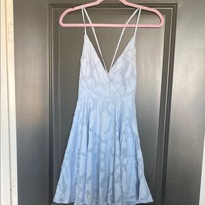 Lulu's Light Blue Floral Dress